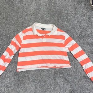 Cropped polo shirt
